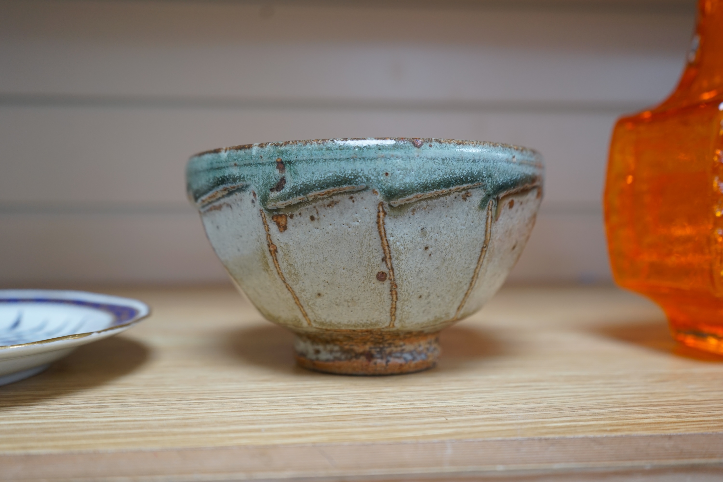 Richard Batterham (1936-2021), a Stoneware studio pottery Bowl, cut-sided, unmarked, 15.5cm in diameter. Condition - good